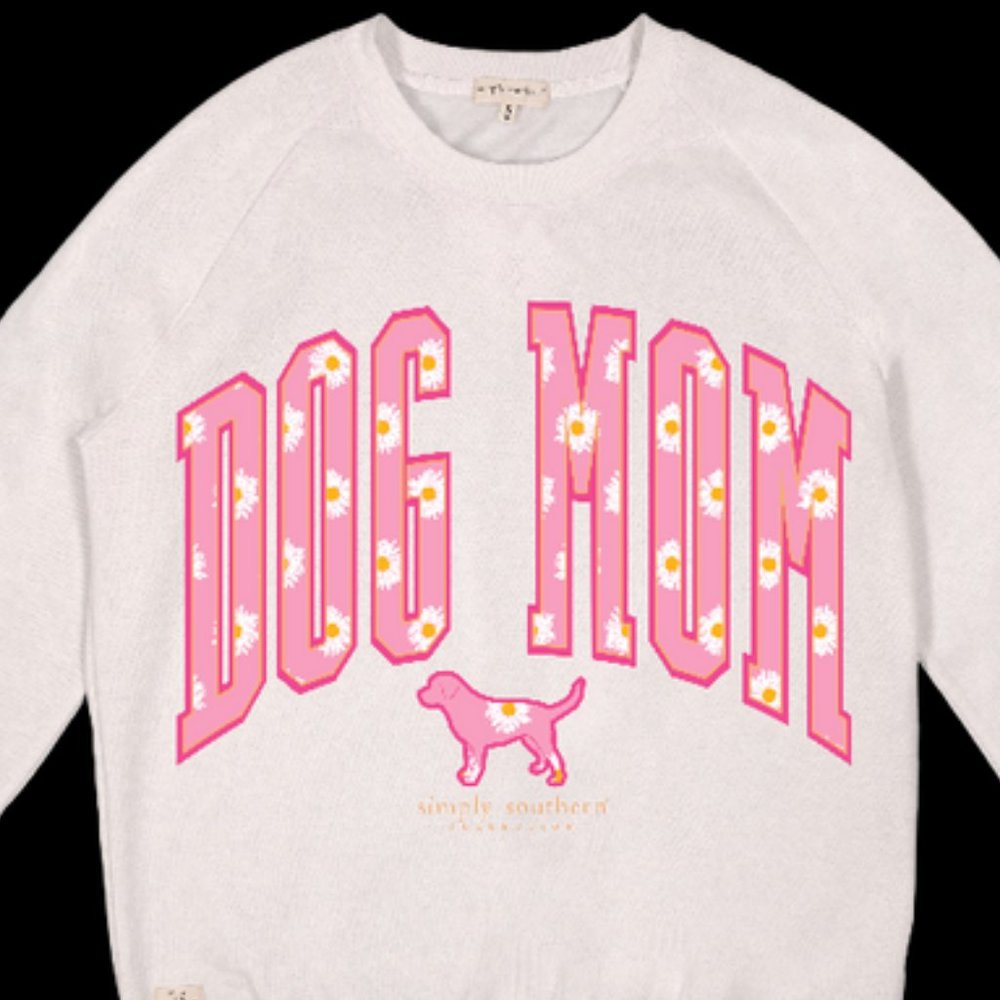 Last 1! Dog Mom Sweatshirt Simply Southern NWT - Picture 2 of 7